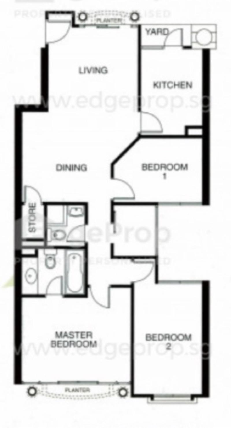 Apartment for Rent, The Sunny Spring Apartment For Rent, $4,700, 3 Bed 2 Bath 1,100 sqft $4.27 psf, SGD 4,700