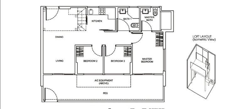 Apartment for Rent, WhiteHaven Apartment For Rent, $4,500, 3 Bed 2 Bath 839 sqft $5.36 psf, SGD 4,500