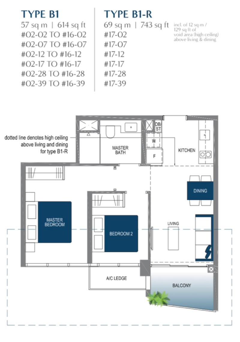 Condominium for Rent, Lake Grande Condominium For Rent, $4,000, 2 Bed 1 Bath 614 sqft $6.51 psf, SGD 4,000