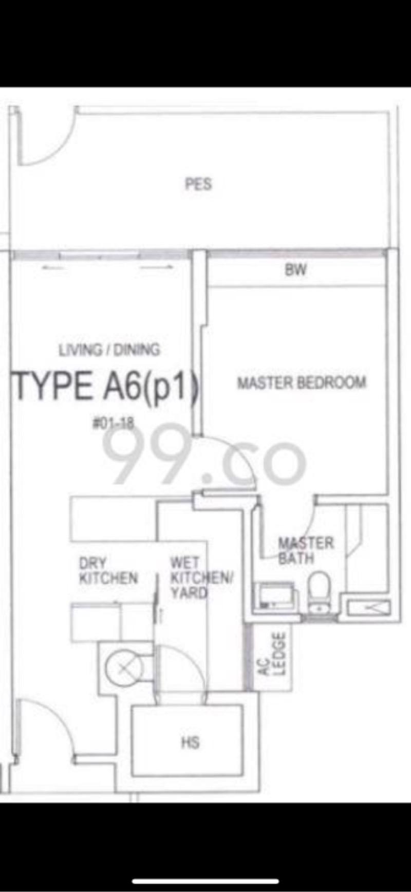 Condominium for Rent, Waterfront Isle Condominium For Rent, $3,000, 1 Bed 1 Bath 635 sqft $4.72 psf, SGD 3,000