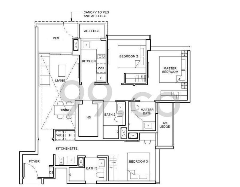 Apartment for Rent, FORETT@BUKIT TIMAH Apartment For Rent, $4,000, 2 Bed 2 Bath 732 sqft $5.46 psf, SGD 4,000