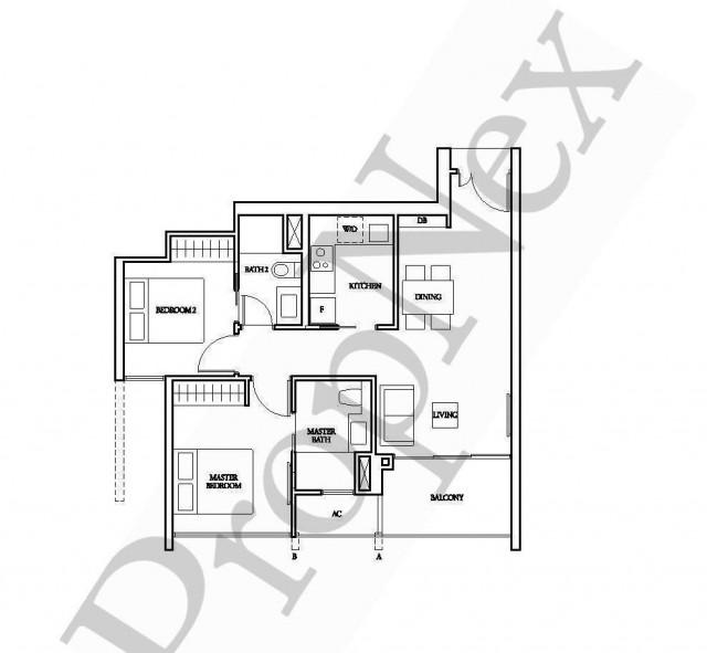 Condominium for Rent, Bartley Ridge Condominium For Rent, $4,299, 2 Bed 2 Bath 721 sqft $5.96 psf, SGD 4,299 | 99-year Leasehold