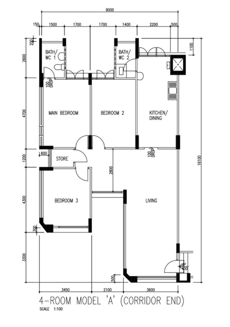 HDB Apartment for Rent, 116 Yishun Ring Road HDB Apartment For Rent, $3,200, 3 Bed 2 Bath 1,119 sqft $2.86 psf, SGD 3,200 | 99-year Leasehold