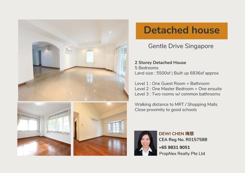 Detached for Rent, GENTLE VILLAS Detached House For Rent, $19,000, 5 Bed 5 Bath 6,836 sqft $3.45 psf, SGD 19,000