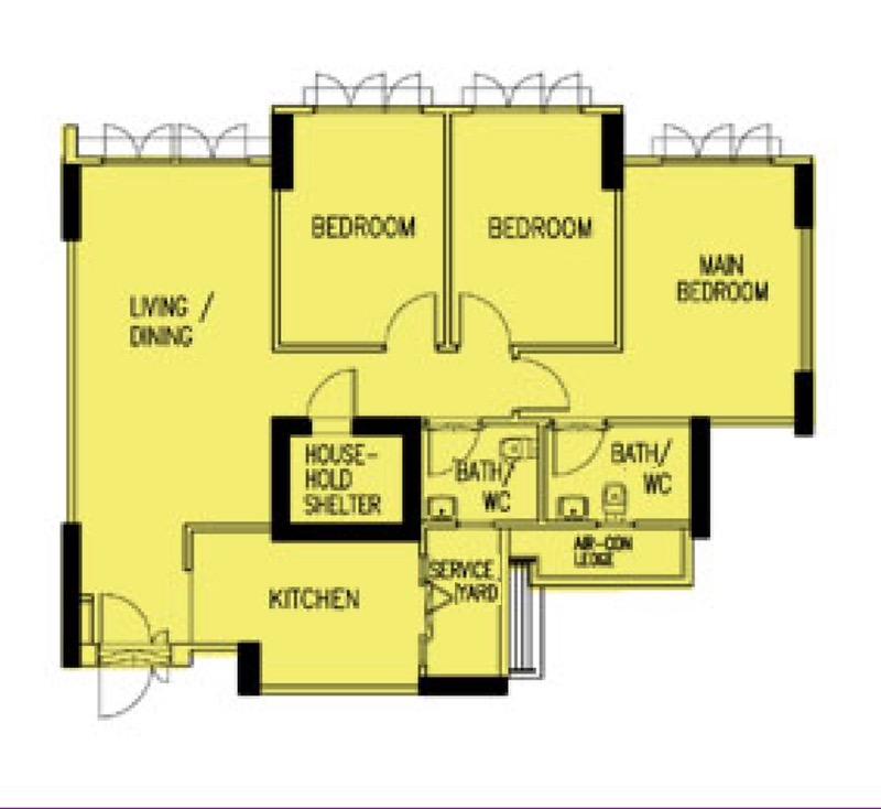 HDB Apartment for Rent, 443C Fajar Road HDB Apartment For Rent, $3,499, 3 Bed 2 Bath 1,001 sqft $3.50 psf, SGD 3,499 | 99-year Leasehold