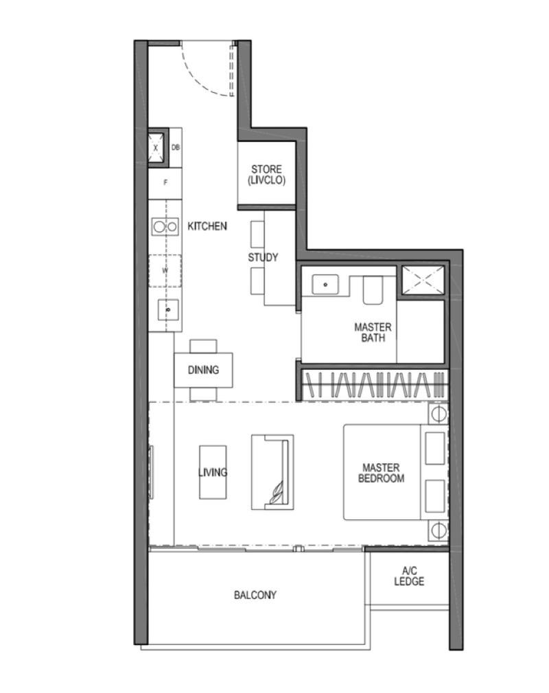 Condominium for Rent, Seaside Residences Condominium For Rent, $3,600, 1 Bed 1 Bath 560 sqft $6.43 psf, SGD 3,600 | 99-year Leasehold