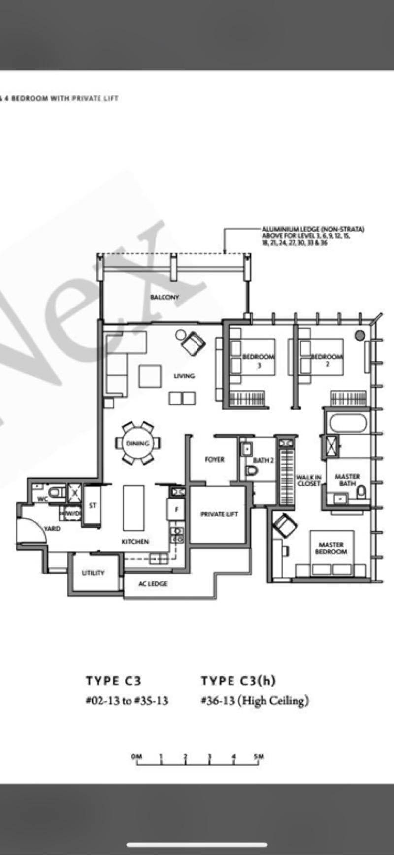 Condominium for Rent, Riviere Condominium For Rent, $13,700, 3 Bed 3 Bath 1,508 sqft $9.08 psf, SGD 13,700 | 99-year Leasehold