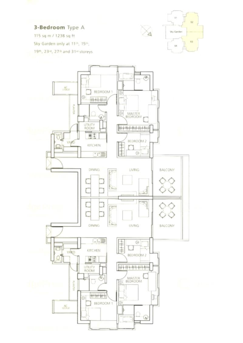Apartment for Rent, Newton Suites Apartment For Rent, $6,800, 3 Bed 3 Bath 1,238 sqft $5.49 psf, SGD 6,800 | Freehold