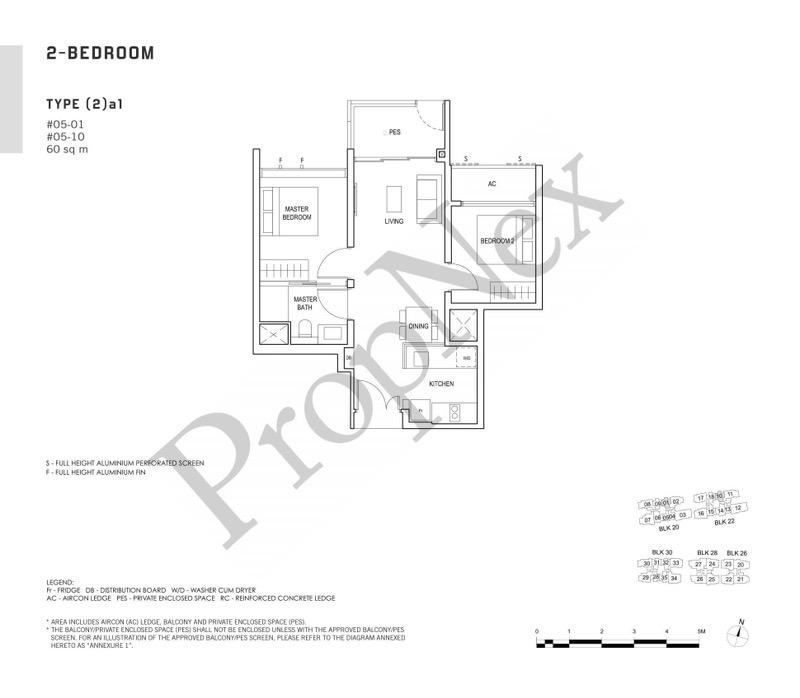 Apartment for Rent, PENROSE Apartment For Rent, $4,000, 2 Bed 1 Bath 646 sqft $6.19 psf, SGD 4,000 | 99-year Leasehold