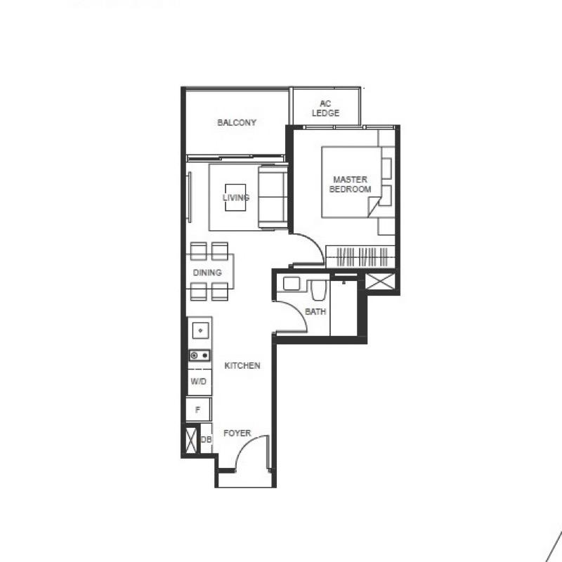 Condominium for Rent, The gazania Condominium For Rent, $3,000, 1 Bed 1 Bath 463 sqft $6.48 psf, SGD 3,000 | Freehold