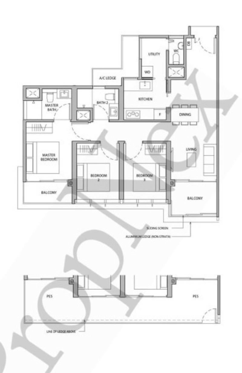 Condominium for Rent, Dairy Farm Residences Condominium For Rent, $5,500, 3 Bed 3 Bath 1,130 sqft $4.87 psf, SGD 5,500 | 99-year Leasehold