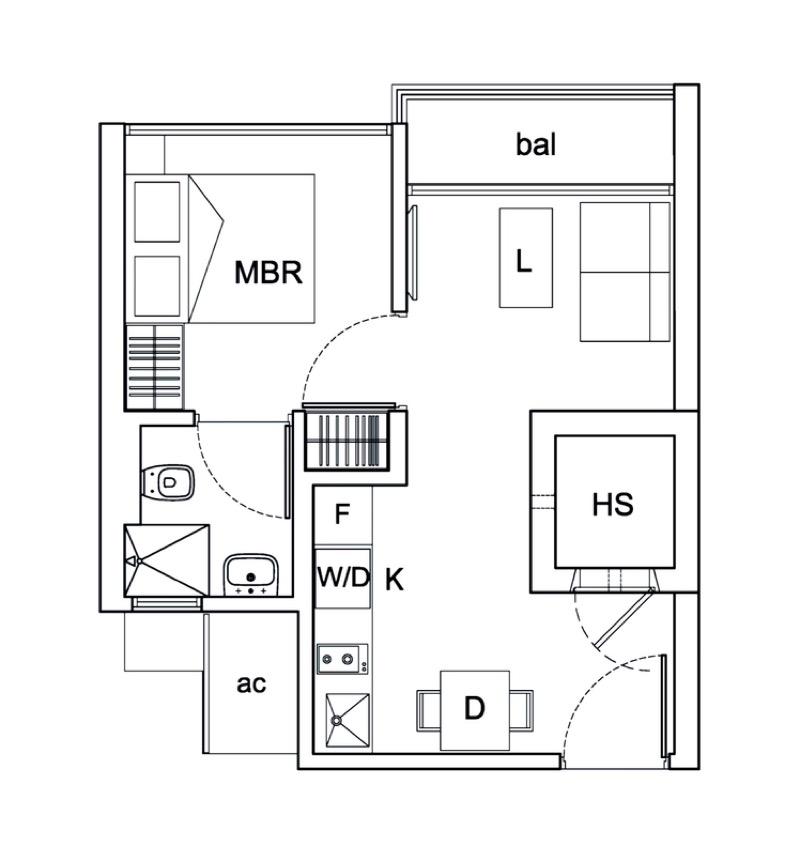 Condominium for Rent, The Water Edge @ Geylang Condominium For Rent, $2,688, 1 Bed 1 Bath 398 sqft $6.75 psf, SGD 2,688 | Freehold