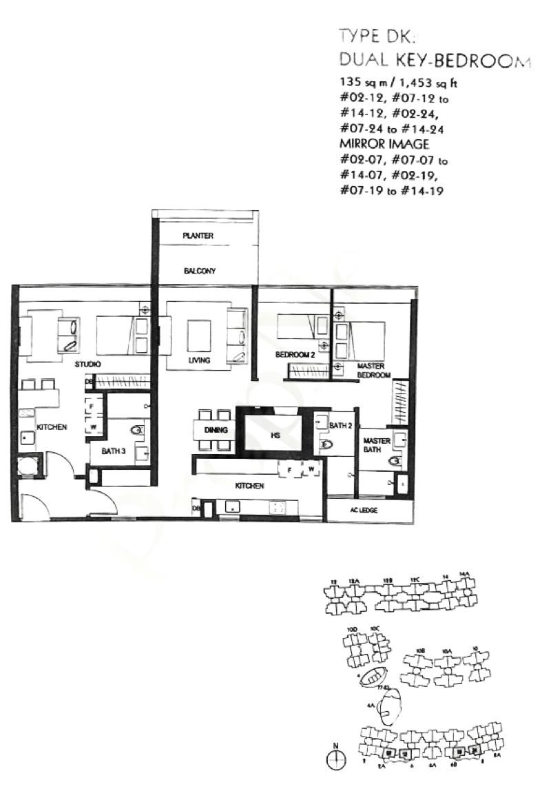 Condominium for Rent, The Minton Condominium For Rent, $4,050, 2 Bed 2 Bath 950 sqft $4.26 psf, SGD 4,050 | 99-year Leasehold