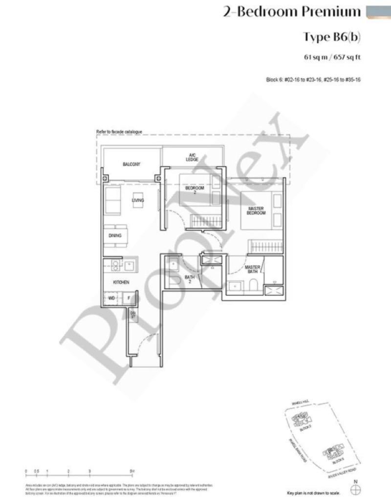 Condominium for Rent, Irwell Hill Residences Condominium For Rent, $5,500, 2 Bed 2 Bath 657 sqft $8.37 psf, SGD 5,500 | 99-year Leasehold