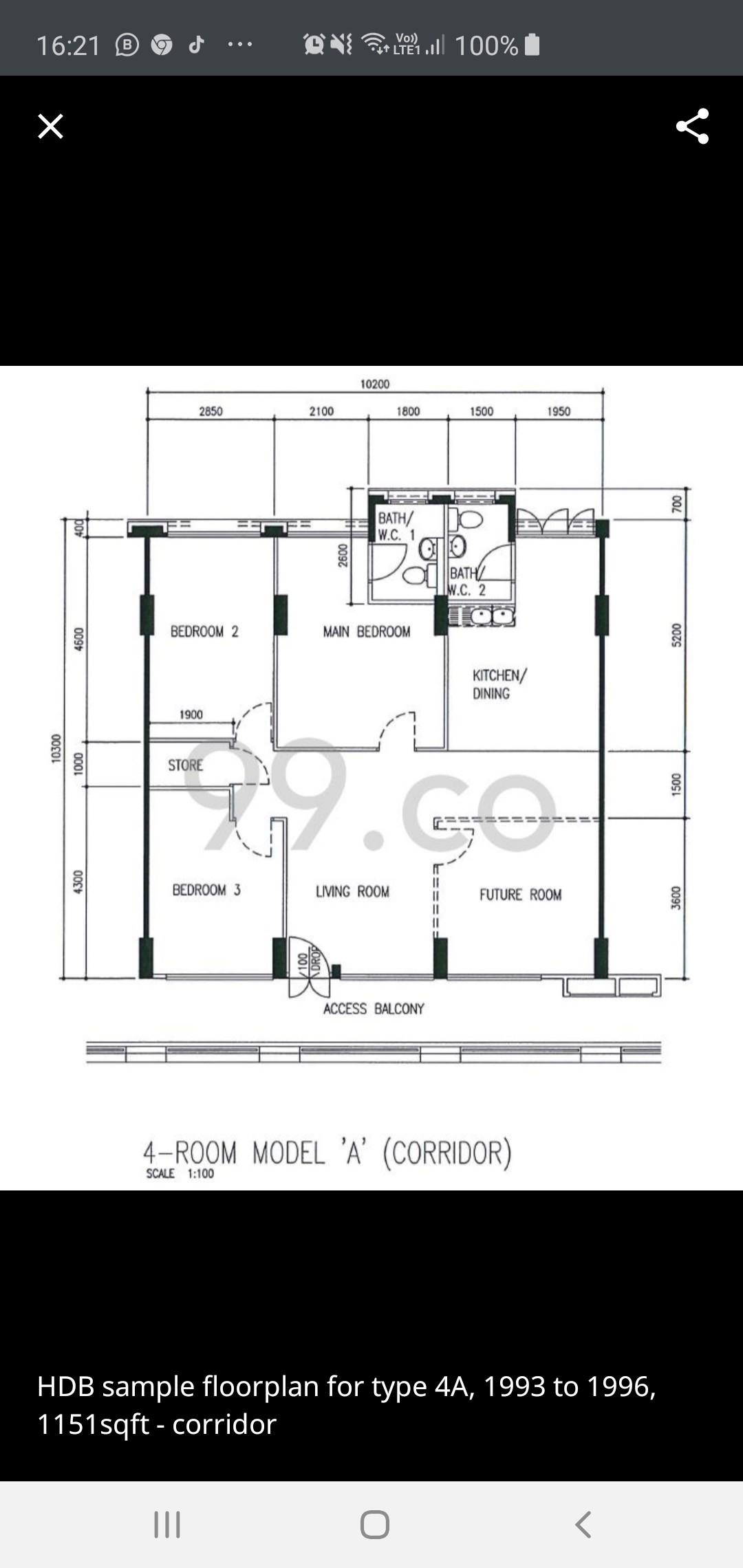 HDB Apartment for Rent, 125 Bukit Merah View HDB Apartment For Rent, $4,000, 3 Bed 2 Bath 1,173 sqft $3.41 psf, SGD 4,000 | 99-year Leasehold