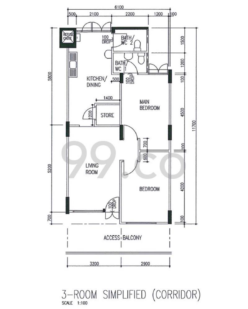 HDB Apartment for Rent, 110 Bishan Street 12 HDB Apartment For Rent, $3,200, 2 Bed 2 Bath 688 sqft $4.65 psf, SGD 3,200 | 99-year Leasehold