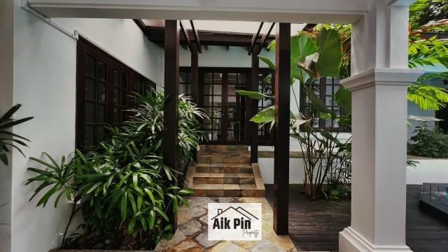 Bungalow - Good Class for Rent, Binjai Park Good Class Bungalow For Rent, $19,000, 4 Bed 5 Bath 5,500 sqft $1.31 psf, SGD 19,000 | Freehold
