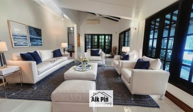 Bungalow - Good Class for Rent, Binjai Park Good Class Bungalow For Rent, $19,000, 4 Bed 5 Bath 5,500 sqft $1.31 psf, SGD 19,000 | Freehold