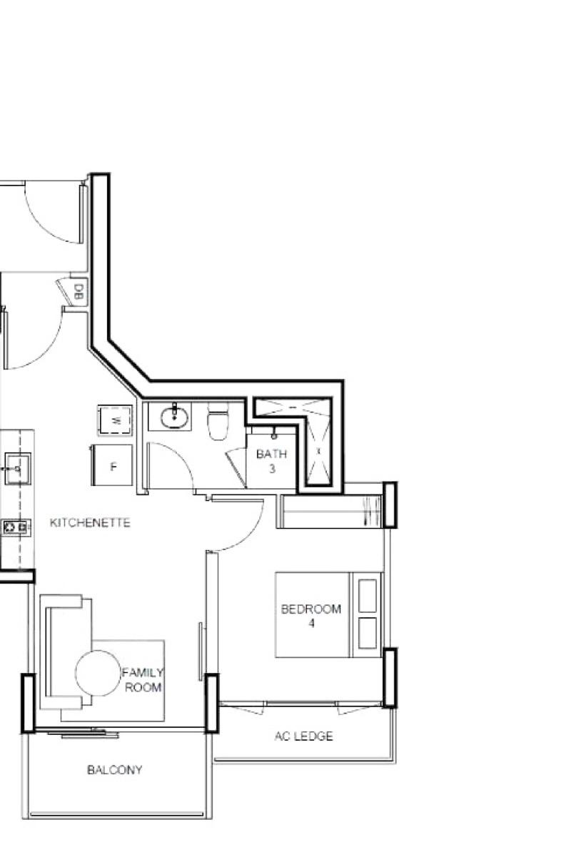 Condominium for Rent, Vue 8 Residence Condominium For Rent, $3,200, 1 Bed 1 Bath 500 sqft $6.40 psf, SGD 3,200