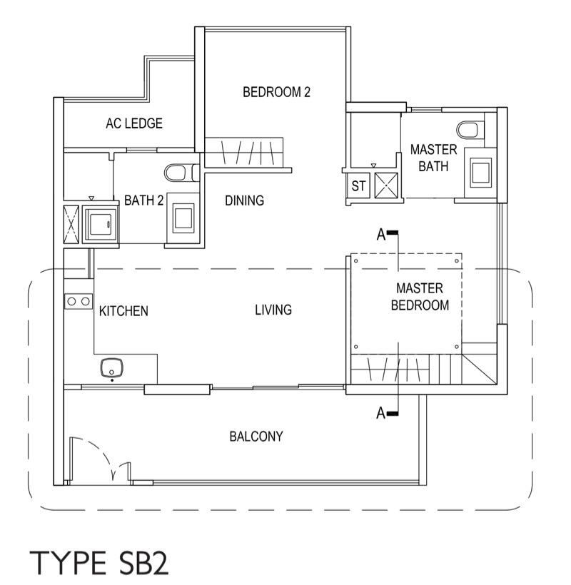 Condominium for Rent, J Gateway Condominium For Rent, $4,600, 2 Bed 2 Bath 743 sqft $6.19 psf, SGD 4,600 | 99-year Leasehold