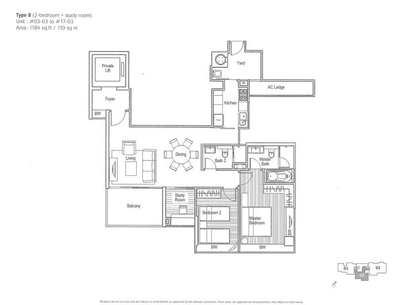 Condominium for Rent, Suites @ Cairnhill Condominium For Rent, $7,200, 2 Bed 2 Bath 1,184 sqft $6.08 psf, SGD 7,200