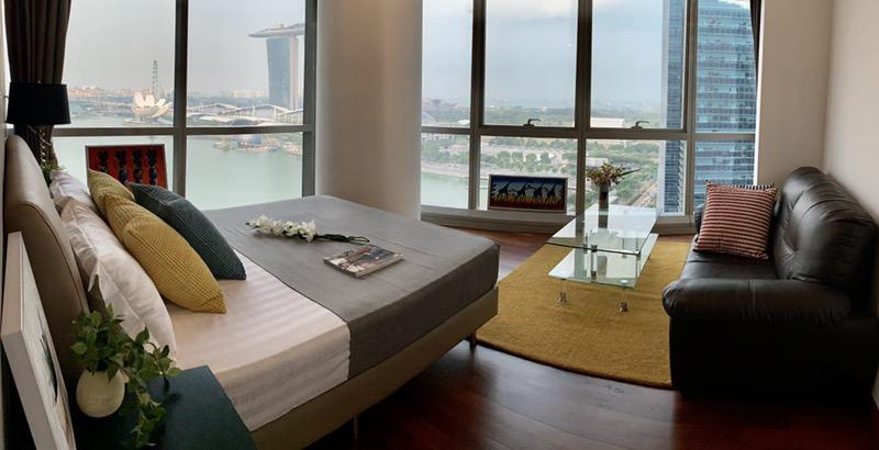 Apartment for Rent, The Sail @ Marina Bay Apartment Room Rental, $3,700, 1 Bed 1 Bath 230 sqft $16.09 psf, SGD 3,700 | 99-year Leasehold