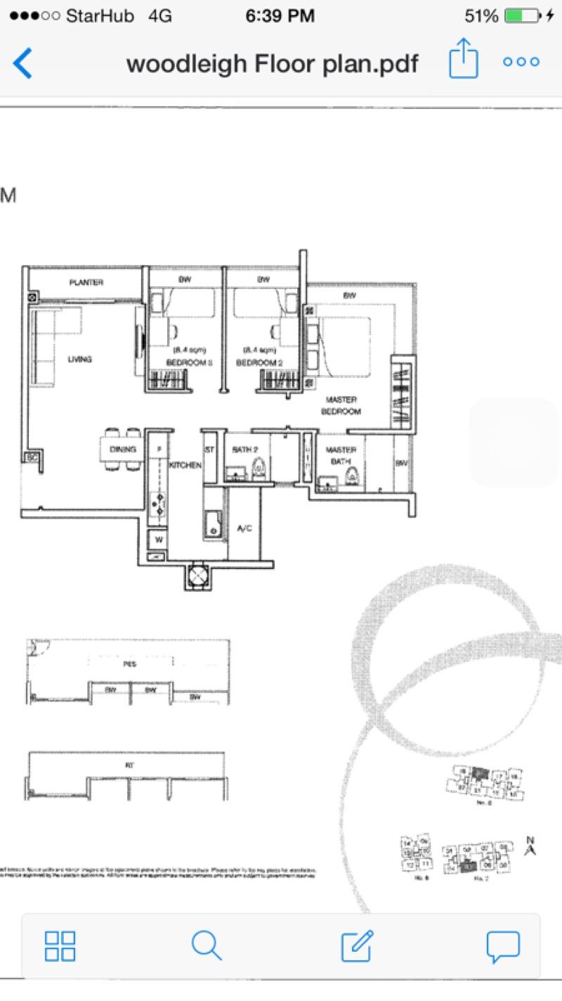 Condominium for Rent, 8 @ Woodleigh Condominium For Rent, $5,200, 3 Bed 2 Bath 958 sqft $5.43 psf, SGD 5,200 | 99-year Leasehold
