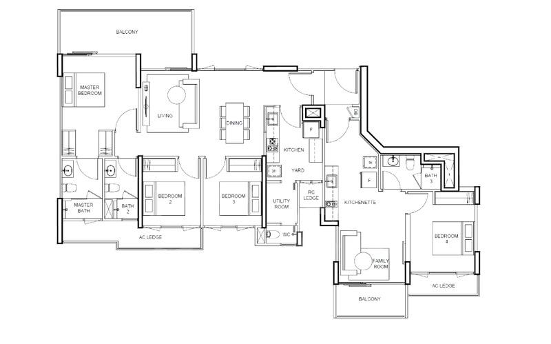 Condominium for Rent, Vue 8 Residence Condominium For Rent, $4,800, 3 Bed 3 Bath 1,131 sqft $4.24 psf, SGD 4,800