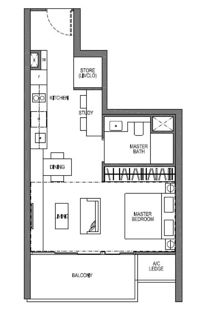 Apartment for Rent, Seaside Residences Apartment For Rent, $3,800, 1 Bed 1 Bath 560 sqft $6.79 psf, SGD 3,800