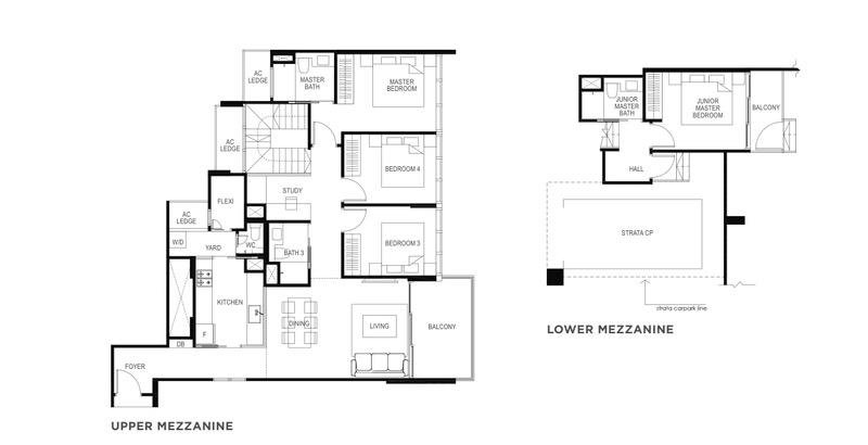 Condominium for Rent, The Gazania Condominium For Rent, $7,200, 4 Bed 4 Bath 1,744 sqft $4.13 psf, SGD 7,200