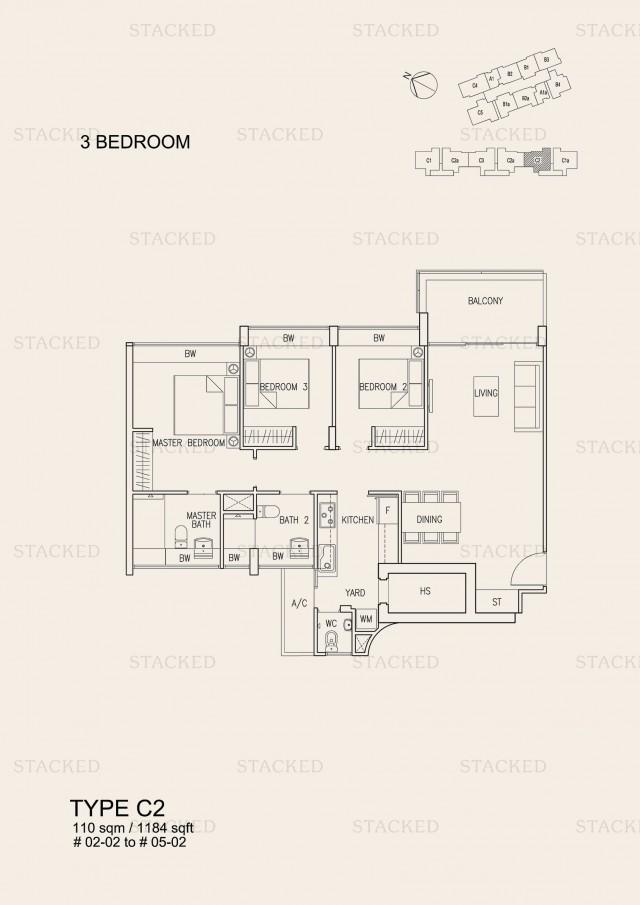 Condominium for Rent, Residences Botanique Condominium For Rent, $4,999, 3 Bed 2 Bath 1,194 sqft $4.19 psf, SGD 4,999 | Freehold