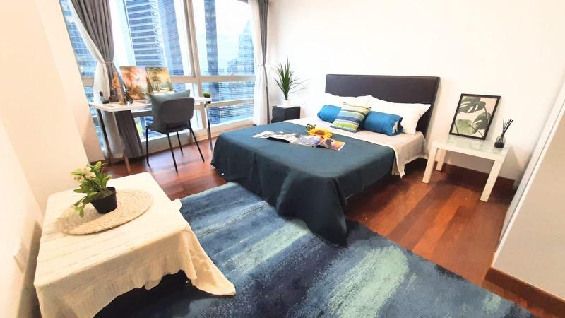 Apartment for Rent, The Sail @ Marina Bay Apartment Room Rental, $2,400, 1 Bed 1 Bath 160 sqft $15.00 psf, SGD 2,400 | 99-year Leasehold