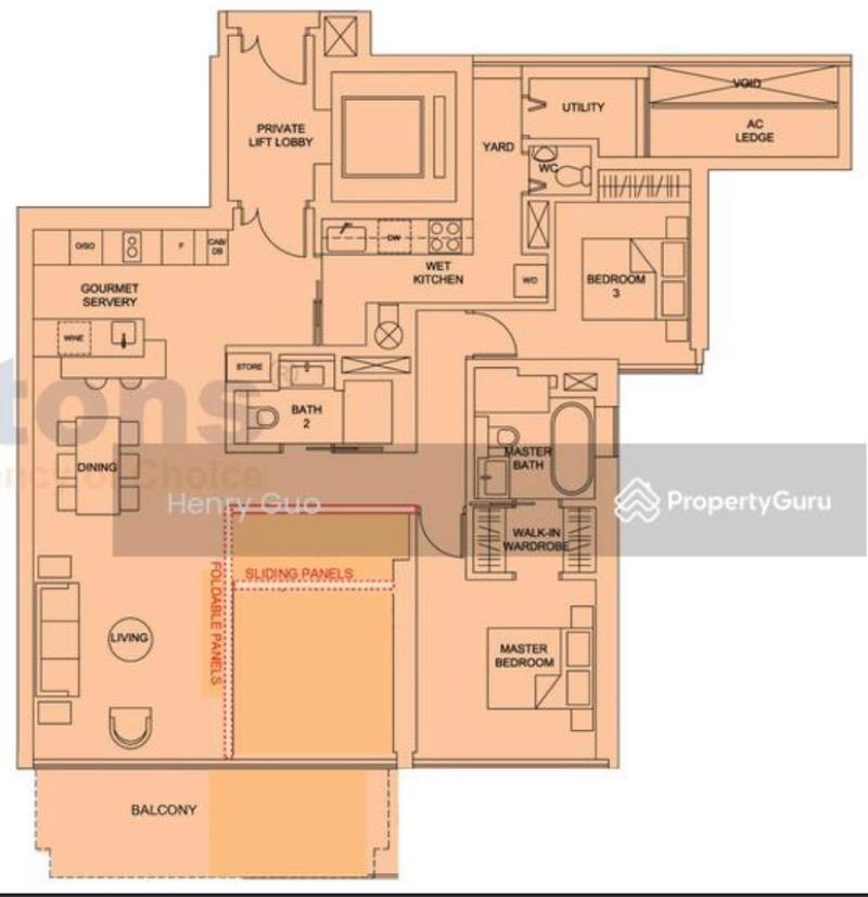 Condominium for Rent, Marina One Residences Condominium For Rent, $11,000, 3 Bed 2 Bath 1,582 sqft $6.95 psf, SGD 11,000 | 99-year Leasehold