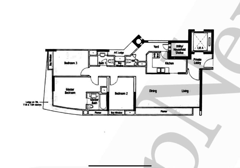 Condominium for Rent, One Fort Condominium For Rent, $5,500, 3 Bed 3 Bath 1,227 sqft $4.48 psf, SGD 5,500 | Freehold