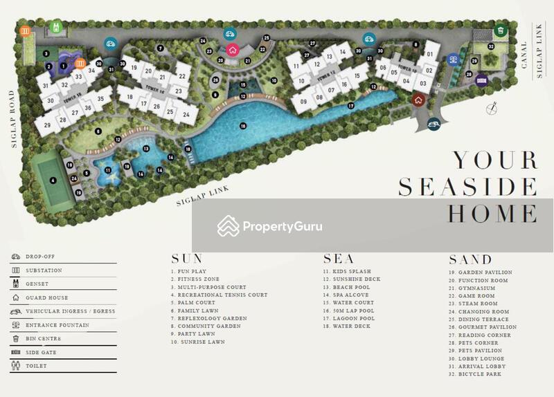 Condominium for Rent, Seaside Residences, SGD 7,500 | 99-year lease