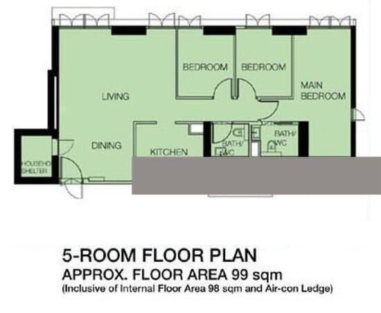 HDB Apartment for Rent, 92 Dawson Road HDB Apartment Room Rental, $1,300, 1 Bed 1 Bath 100 sqft $13.00 psf, SGD 1,300 | 99-year Leasehold