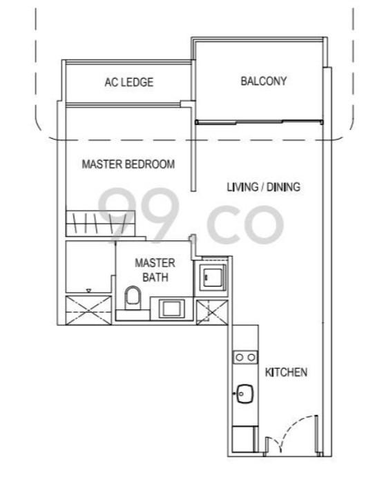 Condominium for Rent, J Gateway Condominium For Rent, $3,700, 1 Bed 1 Bath 506 sqft $7.31 psf, SGD 3,700