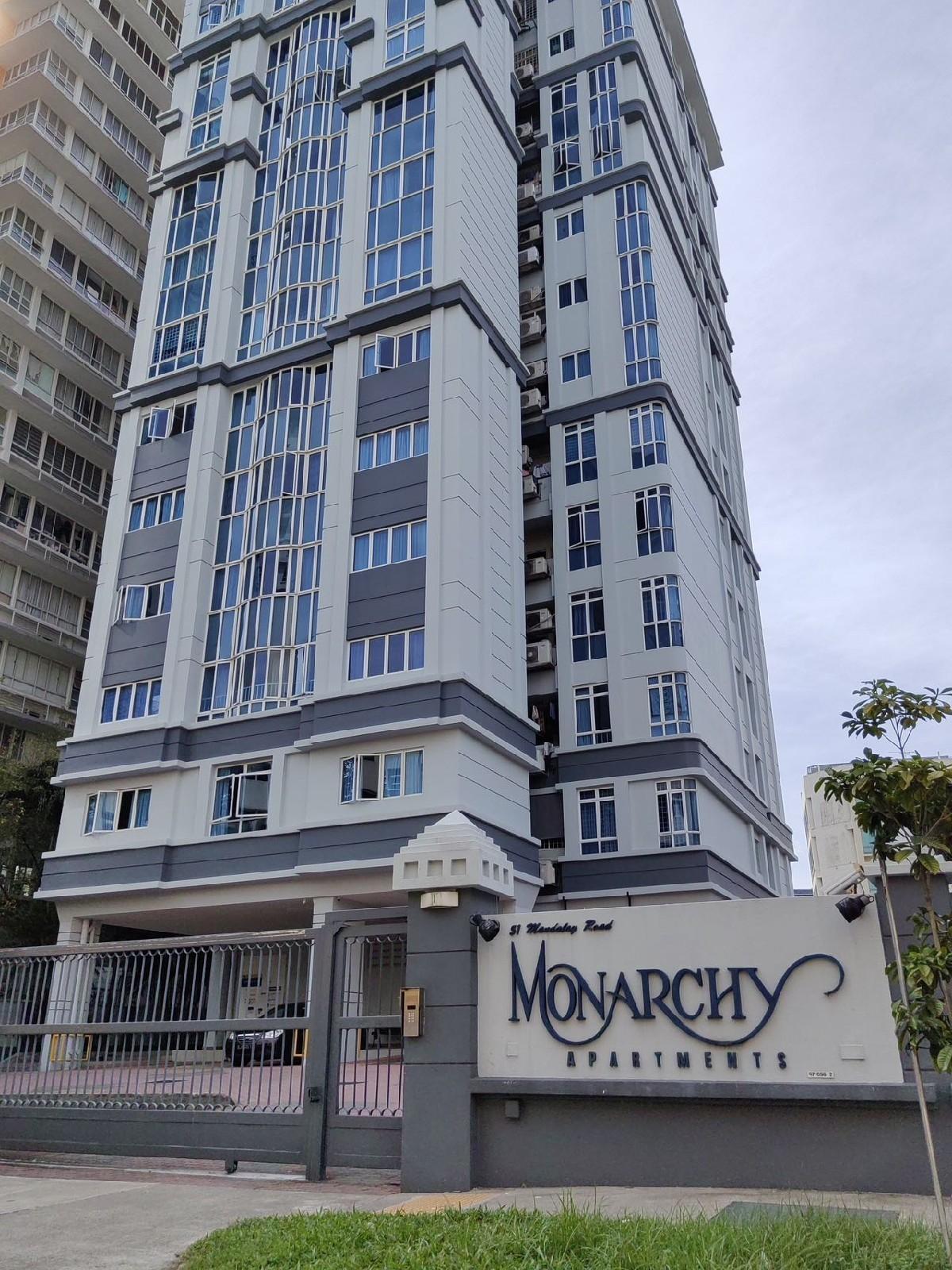 Apartment for Rent, Monarchy Apartments Apartment Room Rental, $1,000, 1 Bed 1 Bath 150 sqft $6.67 psf, SGD 1,000 | Freehold