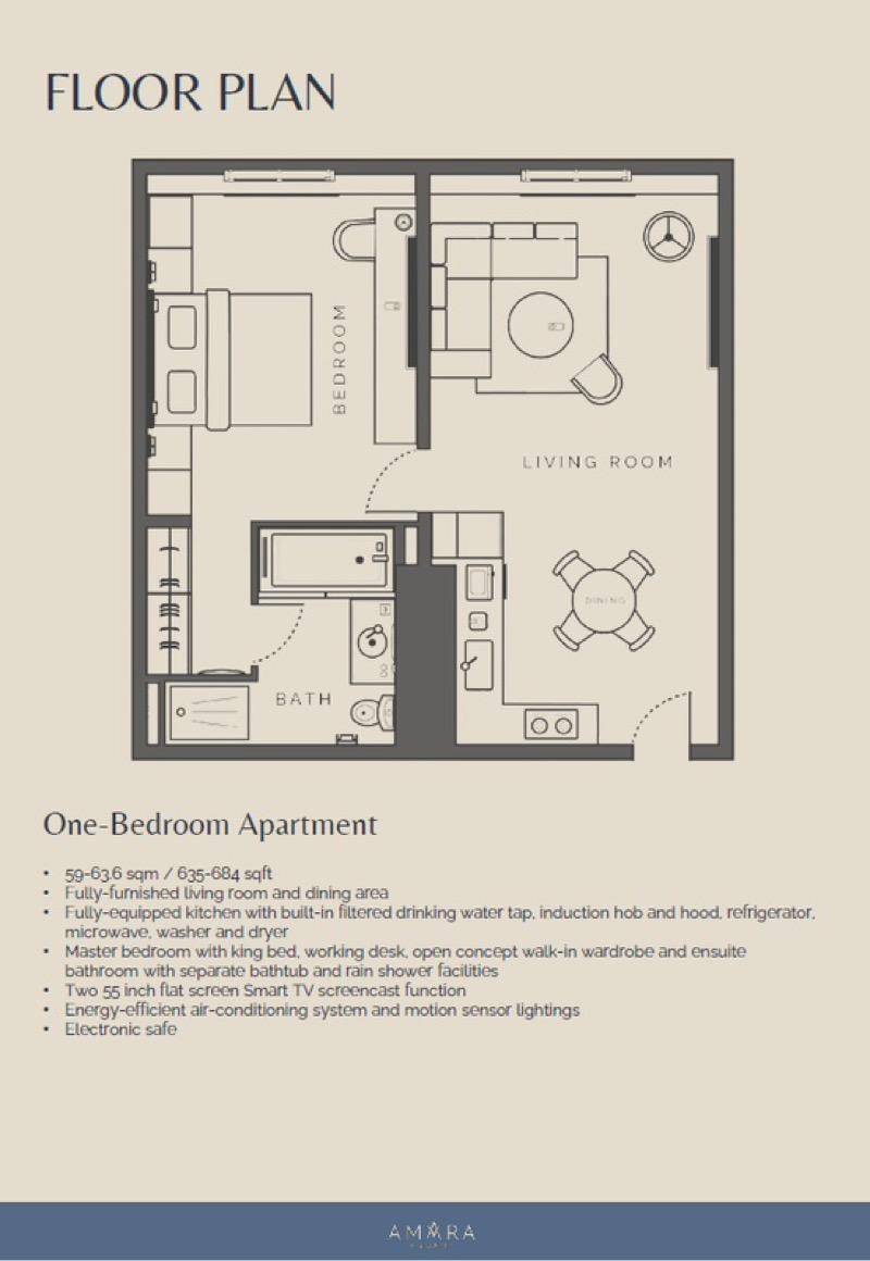 Apartment for Rent, Amara Shopping Centre Apartment For Rent, $12,000, 2 Bed 2 Bath 1,065 sqft $11.27 psf, SGD 12,000 | 99-year Leasehold