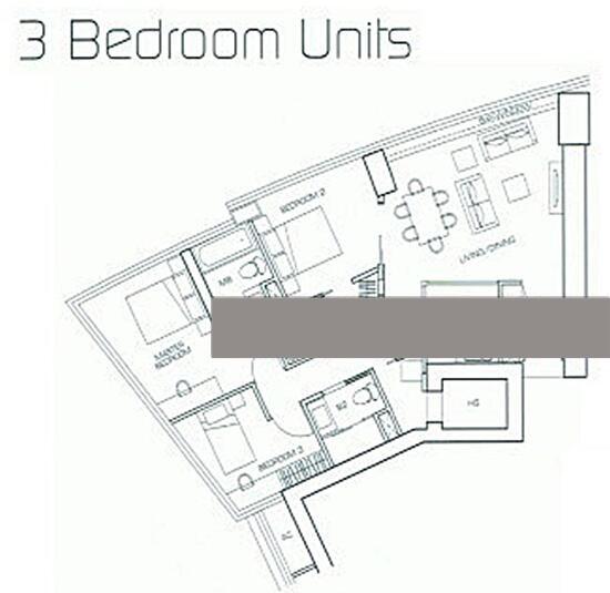 Apartment for Rent, The Sail @ Marina Bay Apartment For Rent, $8,000, 3 Bed 2 Bath 1,184 sqft $6.76 psf, SGD 8,000 | 99-year Leasehold