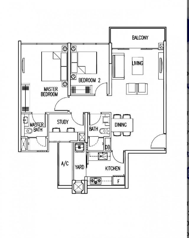 Condominium for Rent, My Manhattan Condominium For Rent, $4,501, 2 Bed 2 Bath 936 sqft $4.81 psf, SGD 4,501 | 99-year Leasehold