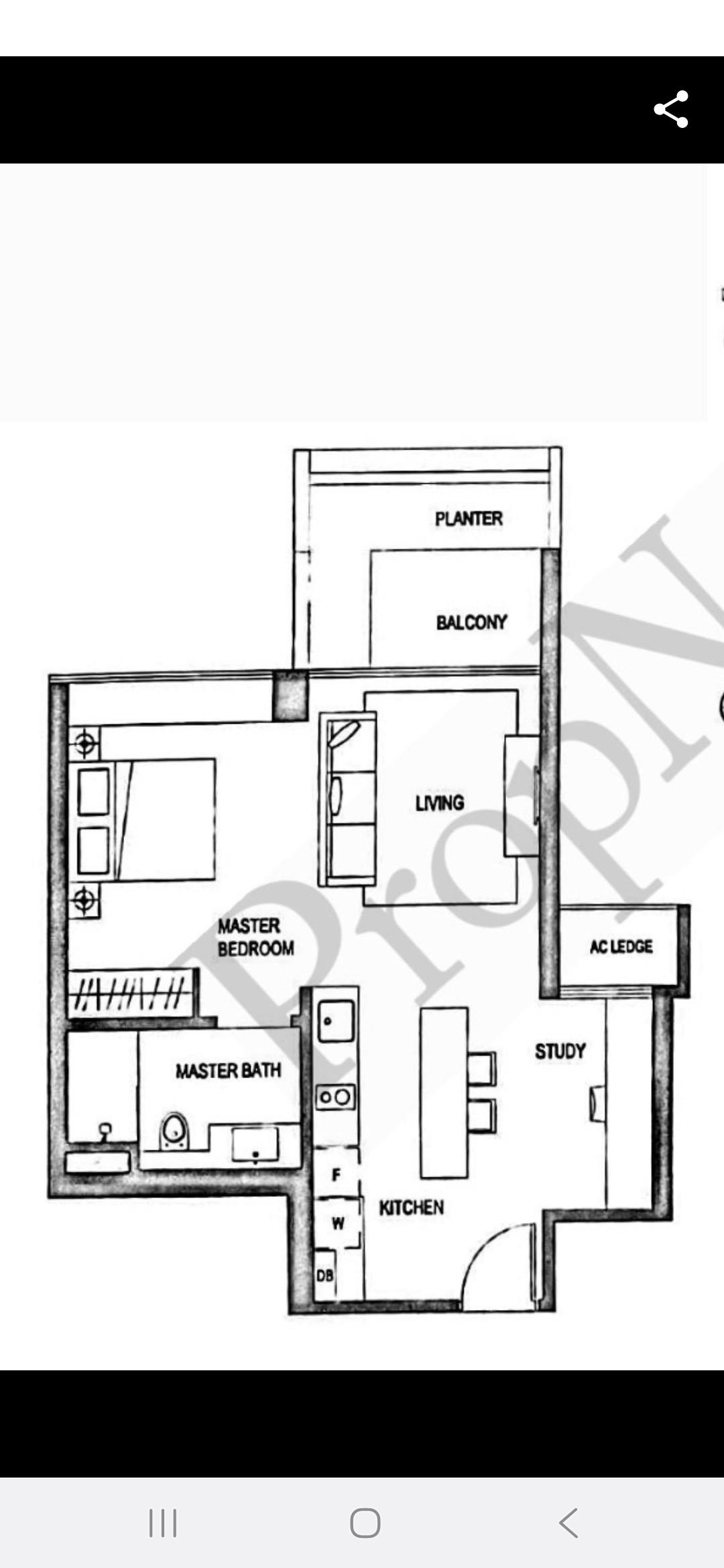 The Minton Condominium For Rent, $3,400, 1 Bed 1 Bath 624 sqft $5.45 psf
