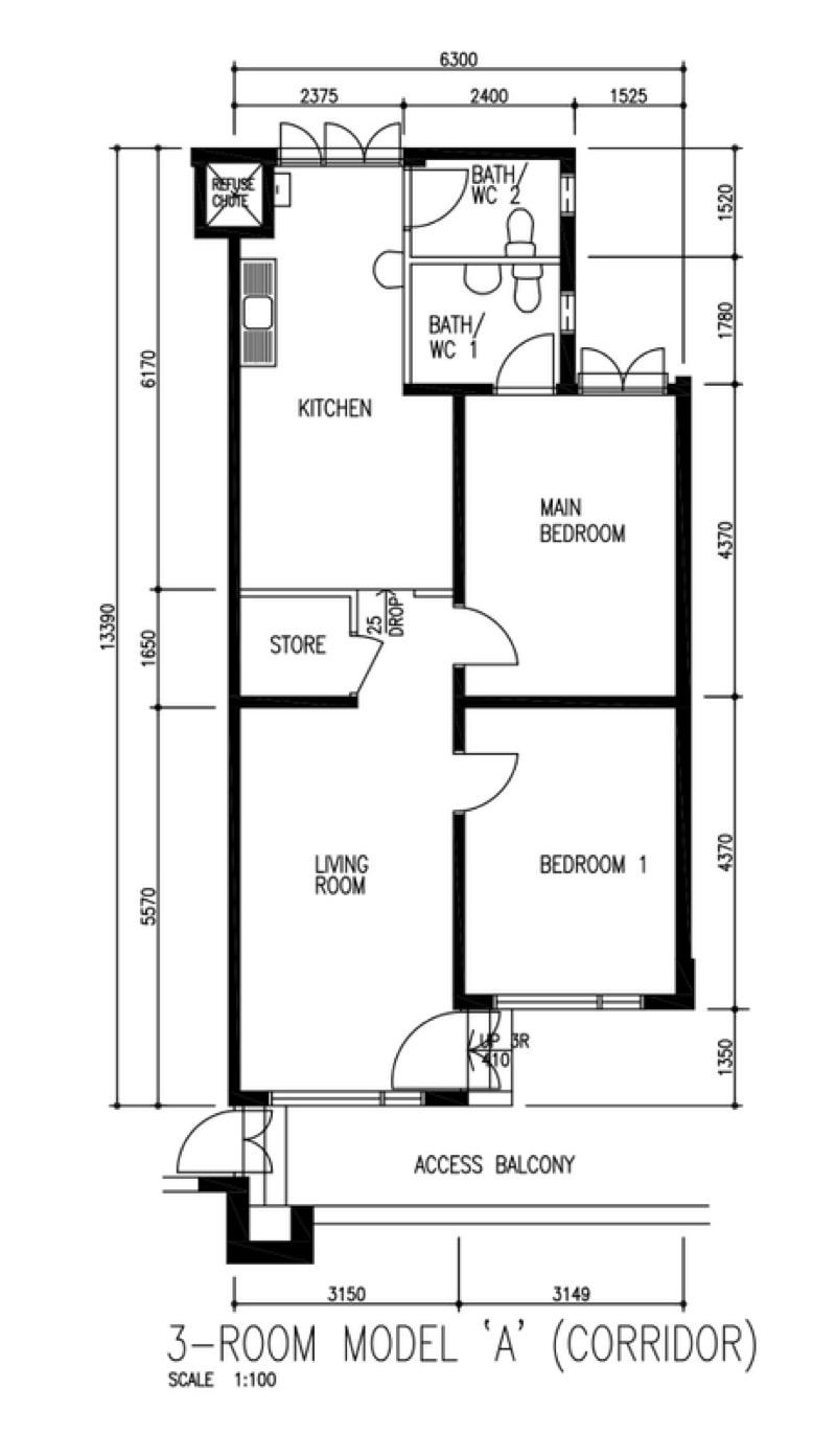 HDB Apartment for Rent, 411 Bukit Batok West Avenue 4 HDB Apartment For Rent, $2,200, 2 Bed 2 Bath 721 sqft $3.05 psf, SGD 2,200 | 99-year Leasehold