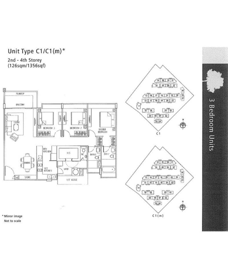 Condominium for Rent, The Sixth Avenue Residences Condominium For Rent, $6,800, 3 Bed 3 Bath 1,356 sqft $5.01 psf, SGD 6,800 | Freehold