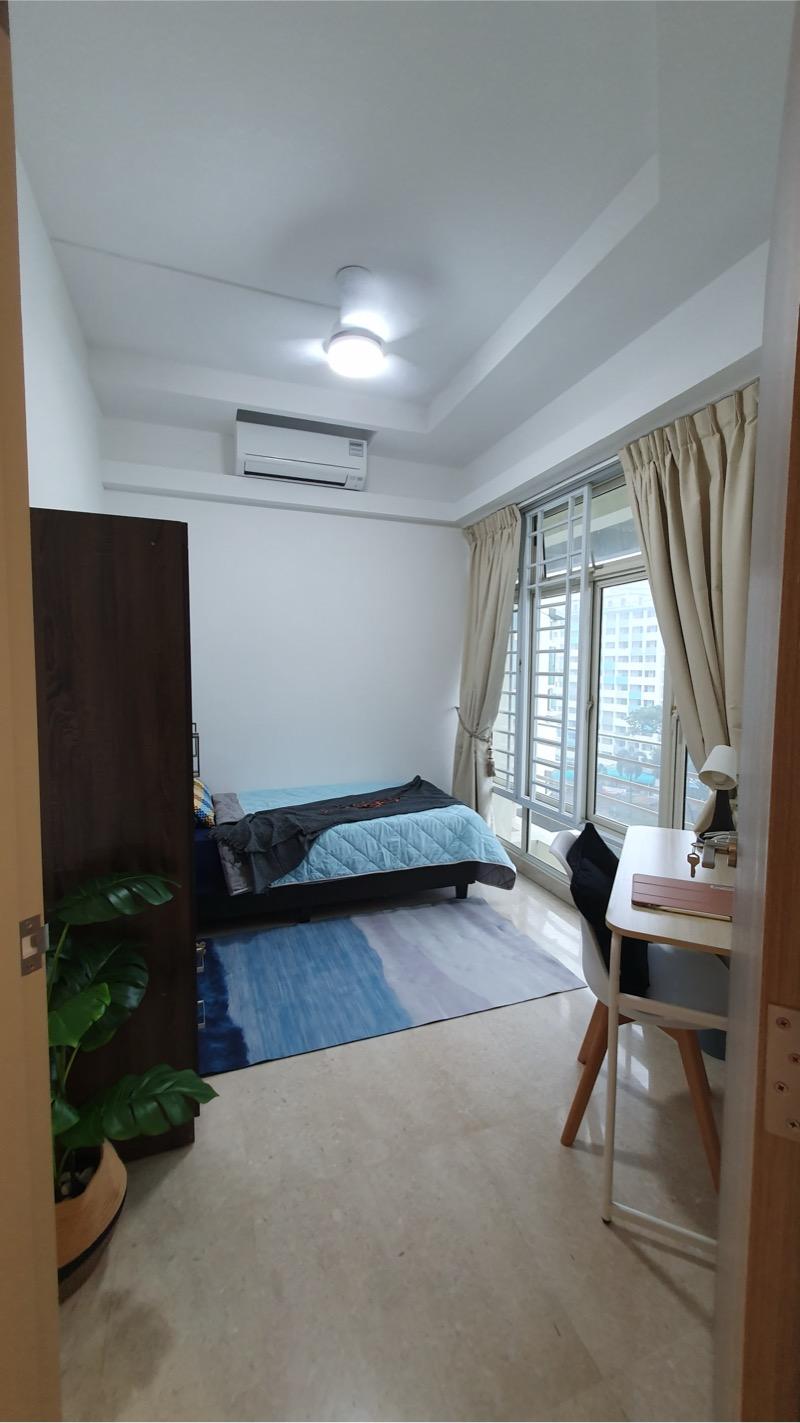 Apartment for Rent, Oleander Towers Apartment Room Rental, $1,400, 1 Bed 2 Bath 90 sqft $15.56 psf, SGD 1,400 | 99-year Leasehold