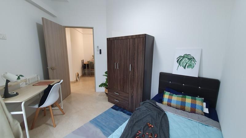 Apartment for Rent, Oleander Towers Apartment Room Rental, $1,400, 1 Bed 2 Bath 90 sqft $15.56 psf, SGD 1,400 | 99-year Leasehold