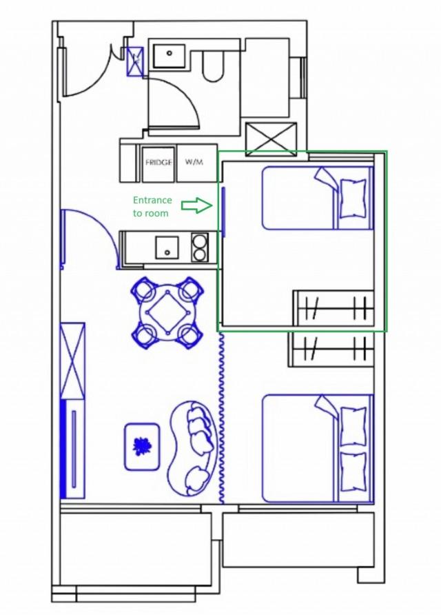 The Tre Ver Condominium For Rent, $3,999, 2 Bed 1 Bath 614 sqft $6.51 psf