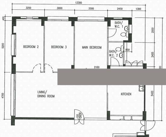 384 Tampines Street 32 HDB Apartment For Rent, $4,000, 3 Bed 2 Bath 1,389 sqft $2.88 psf