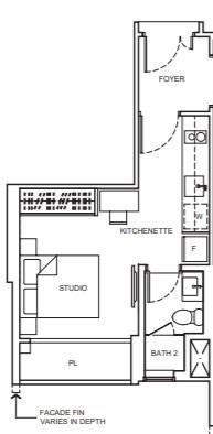 Condominium for Rent, Coco Palms Condominium For Rent, $2,4001 Bath 300 sqft $8.00 psf, SGD 2,400 | 99-year Leasehold