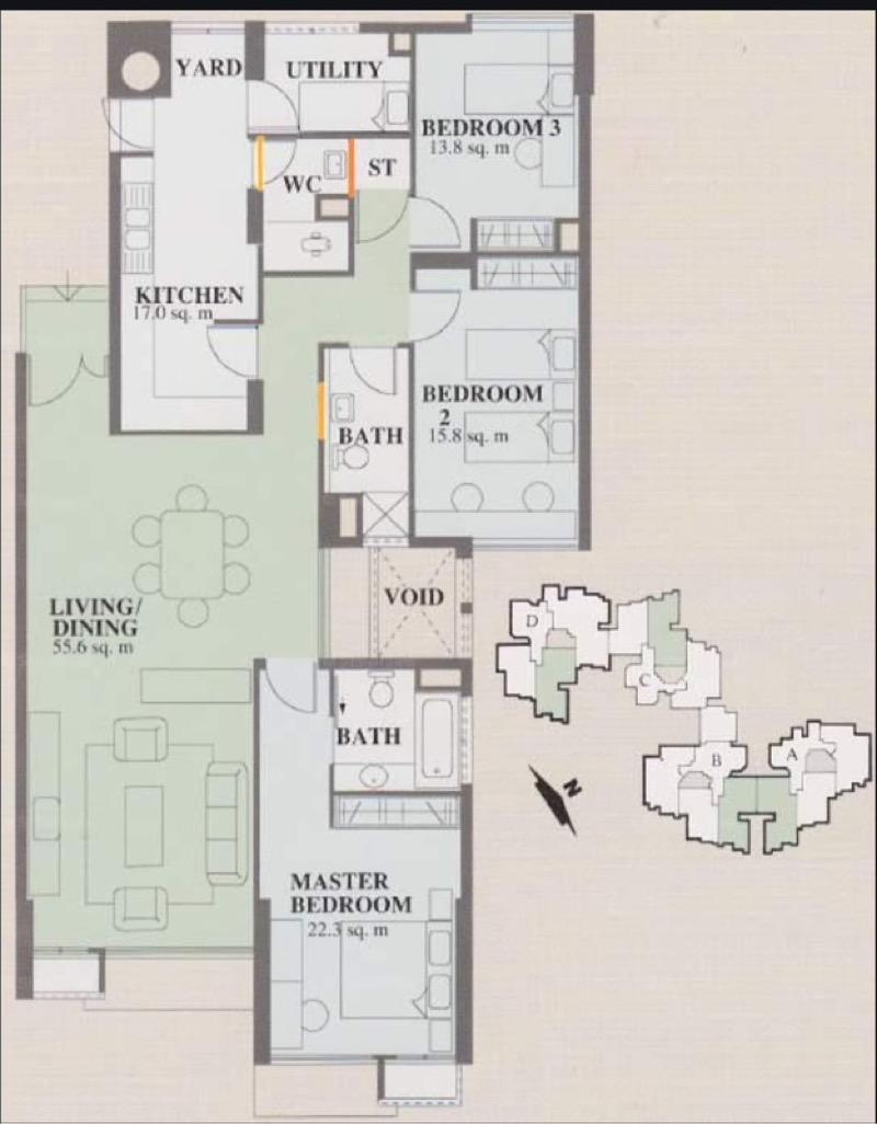 Condominium for Rent, Fernwood Towers Condominium For Rent, $6,200, 3 Bed 3 Bath 1,636 sqft $3.79 psf, SGD 6,200 | Freehold